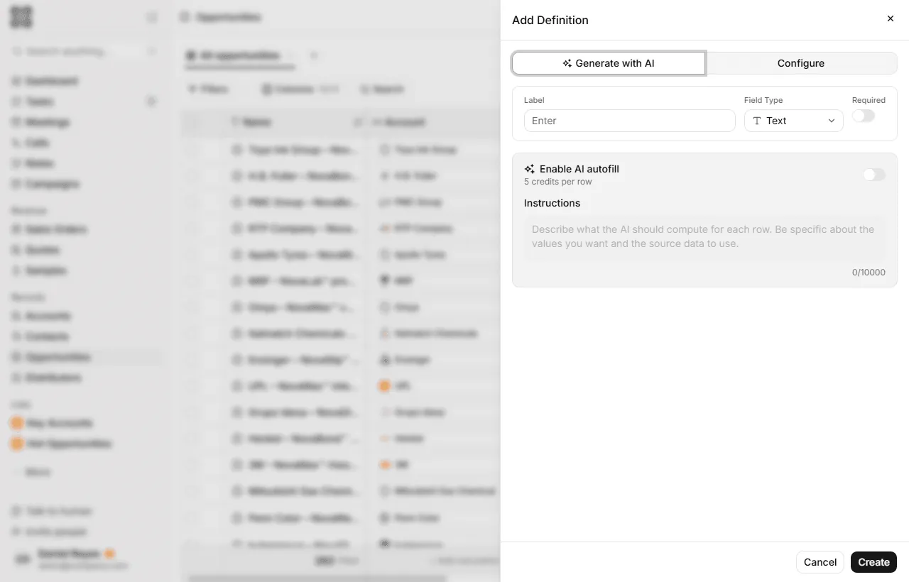 A CRM field PromptLab filled in from a call