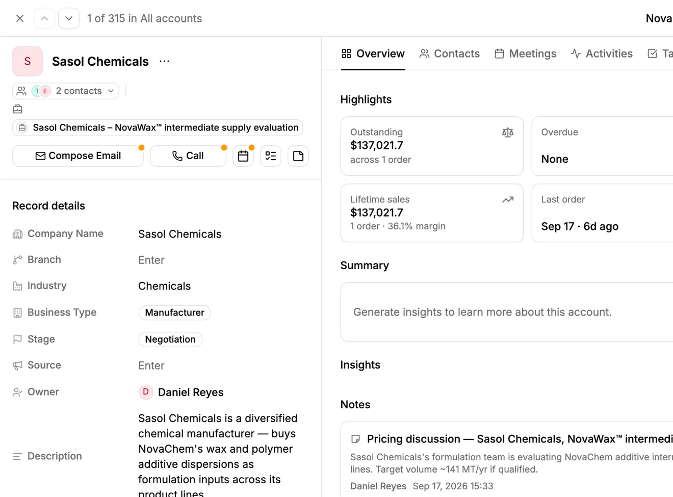 An account in PromptLab that an AI assistant reads over MCP